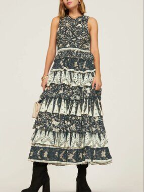 ULLA JOHNSON Ariah Tiered Dress Size 4